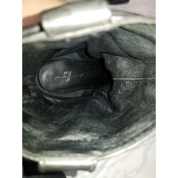 7 for all mankind Black Pull On Boots flaw RIP on inside recently conditioned - Picture 7 of 12